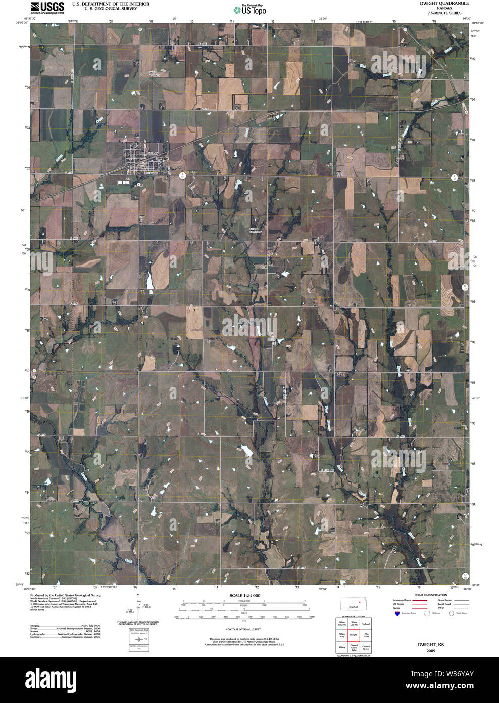 Map of dwight hires stock photography and images Alamy