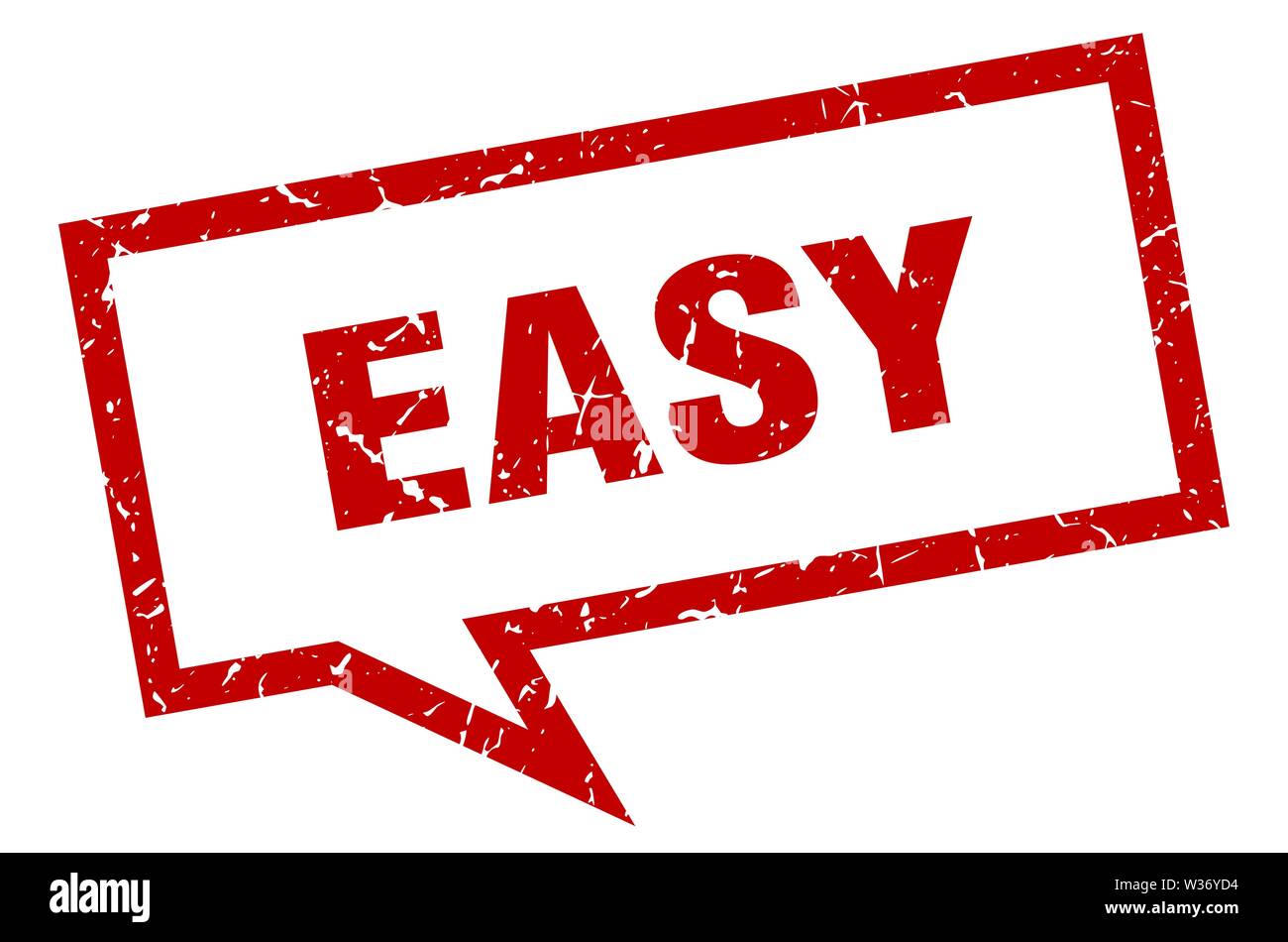  easy sign. easy square speech bubble. easy Stock Vector Image & Art - Alamy
