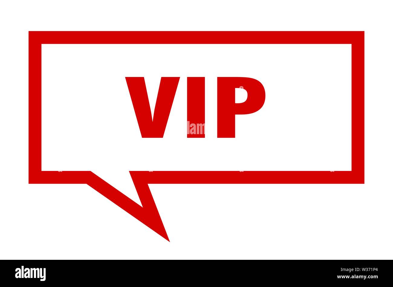 vip sign. vip square speech bubble. vip Stock Vector Image & Art - Alamy