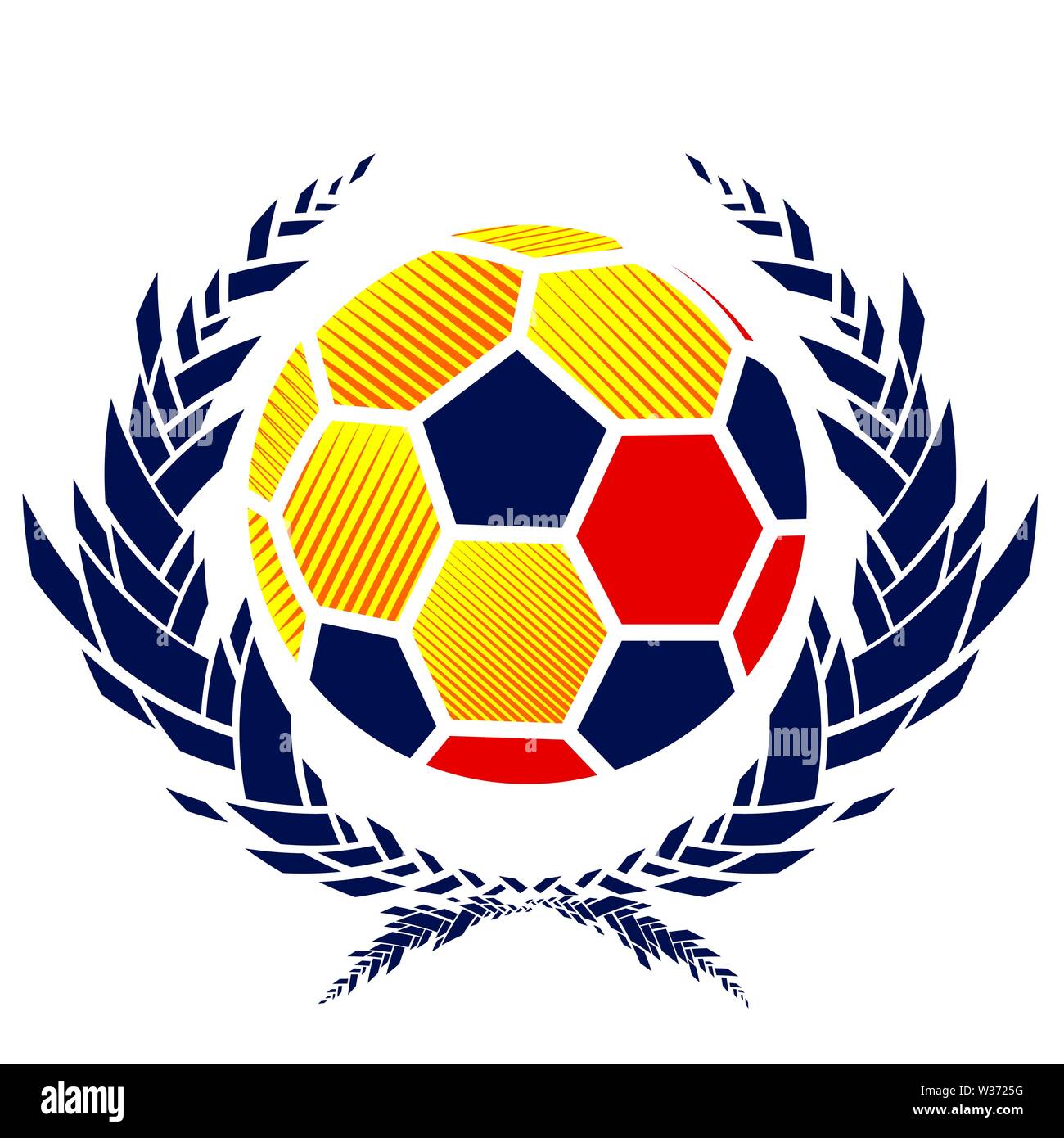 Vector illustration soccer ball on white background Stock Vector Image ...