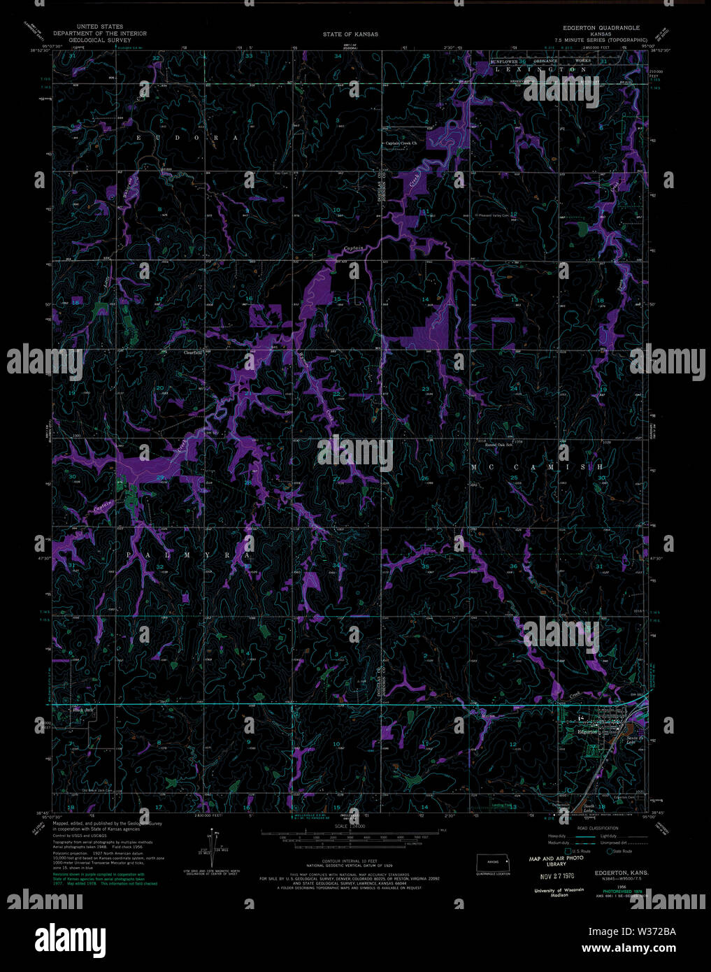 Edgerton kansas map hires stock photography and images Alamy