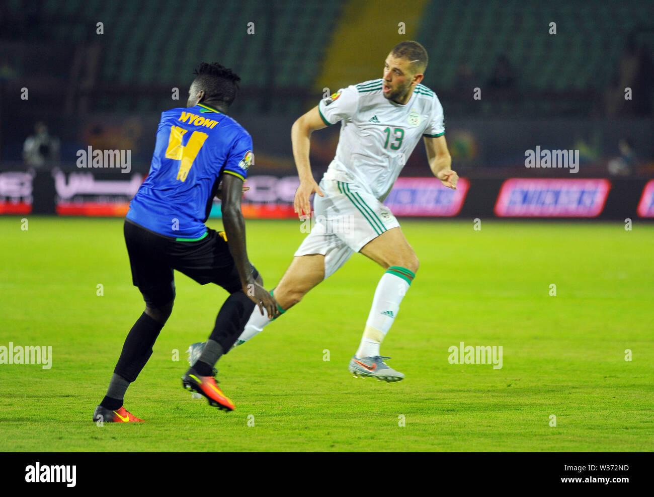 Cairo, Egypt. 1st July, 2019. Islam Slimani (13) Algerian player during the match Tanzania vs Algeria.Total Africa Cup of Nations Egypt 2019 at the Al Salam stadium of Cairo.photo: Chokri Mahjoub Credit: Chokri Mahjoub/ZUMA Wire/Alamy Live News Stock Photo