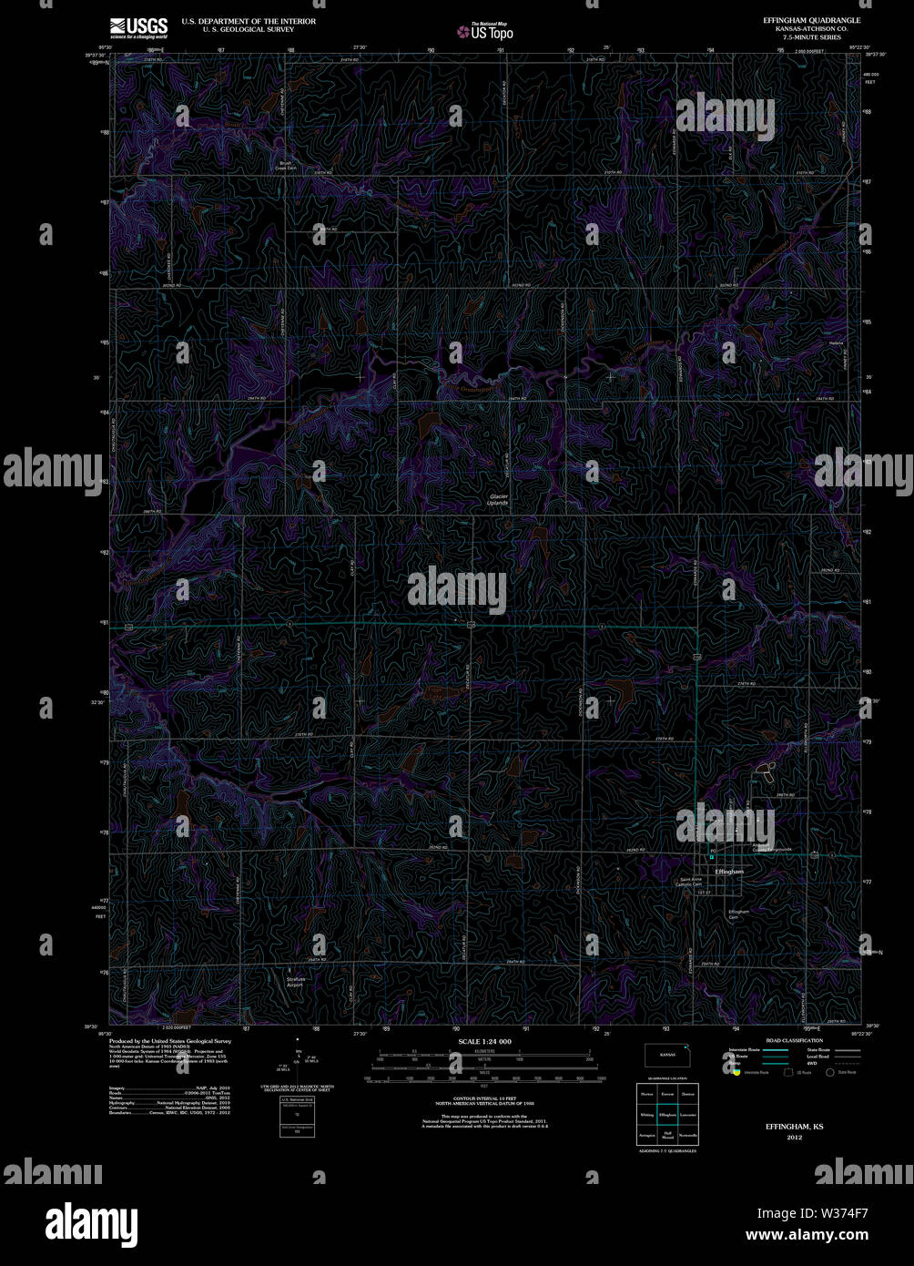 Map of effingham hires stock photography and images Alamy