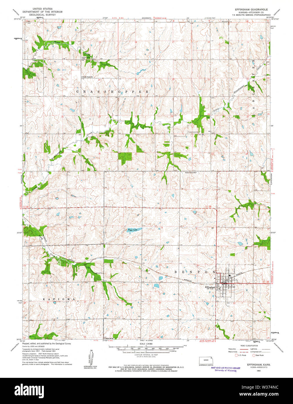Map of effingham hires stock photography and images Alamy
