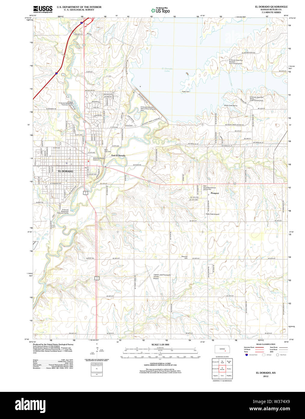 El Dorado Ks Map El Dorado Kansas Map High Resolution Stock Photography And Images - Alamy
