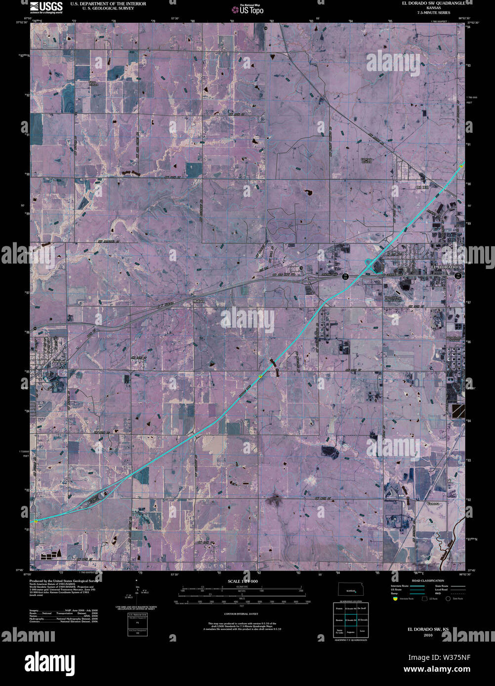 Map of el dorado kansas hires stock photography and images Alamy