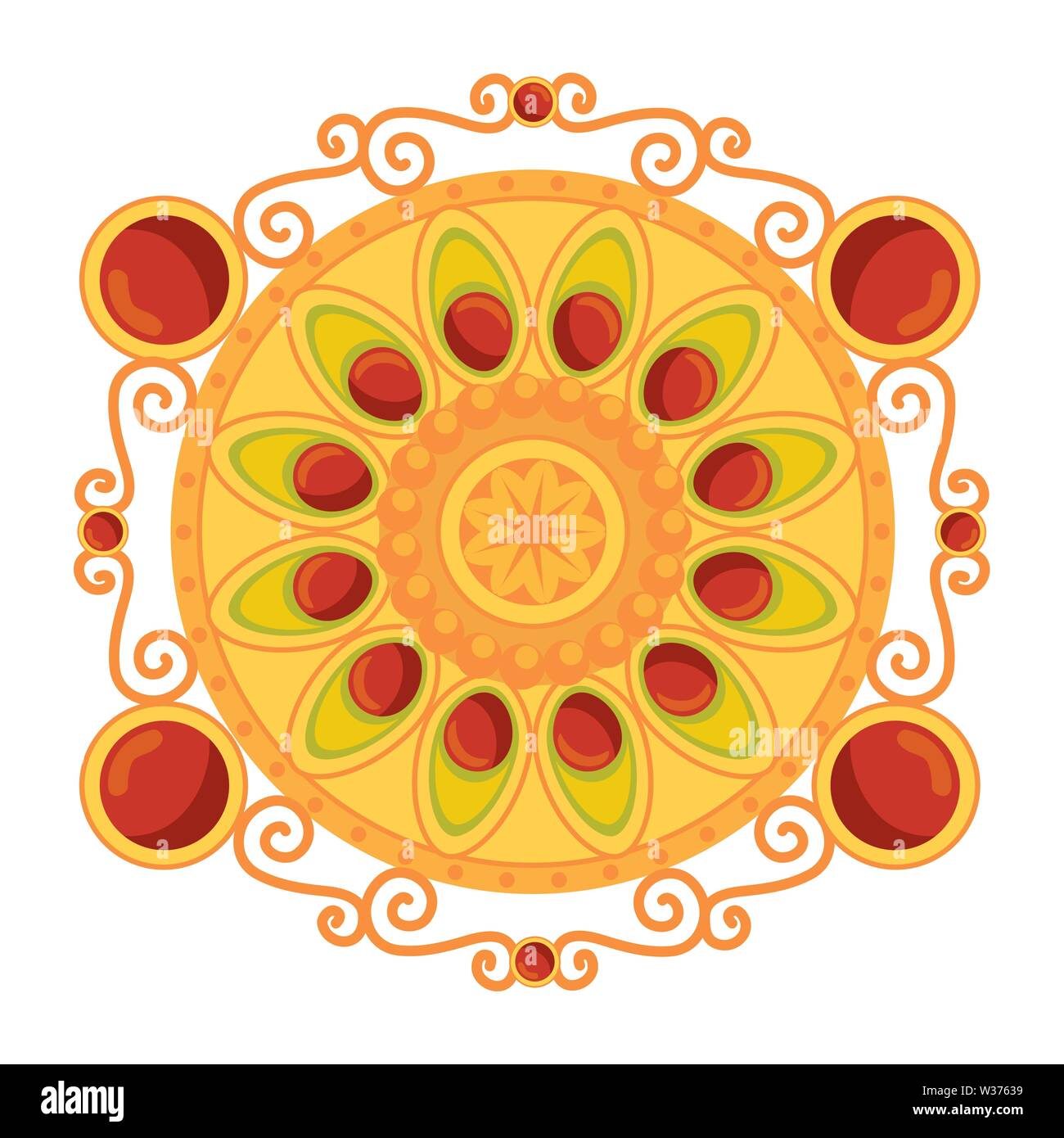 decorative mandala ethnic boho style Stock Vector