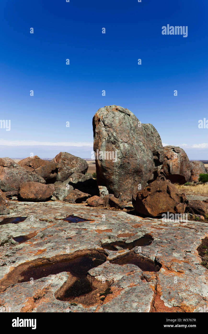 Tcharkuldu Hill near Minnipa Eyre Peninsula South Australia Stock Photo