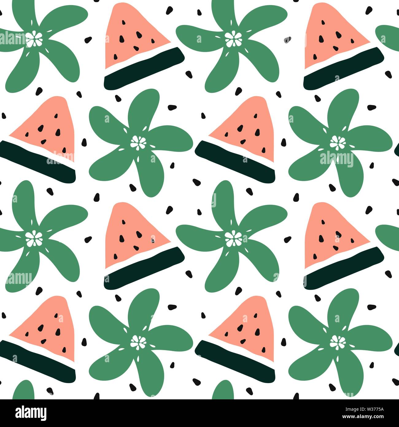 cute modern summer seamless vector pattern background illustration with ...