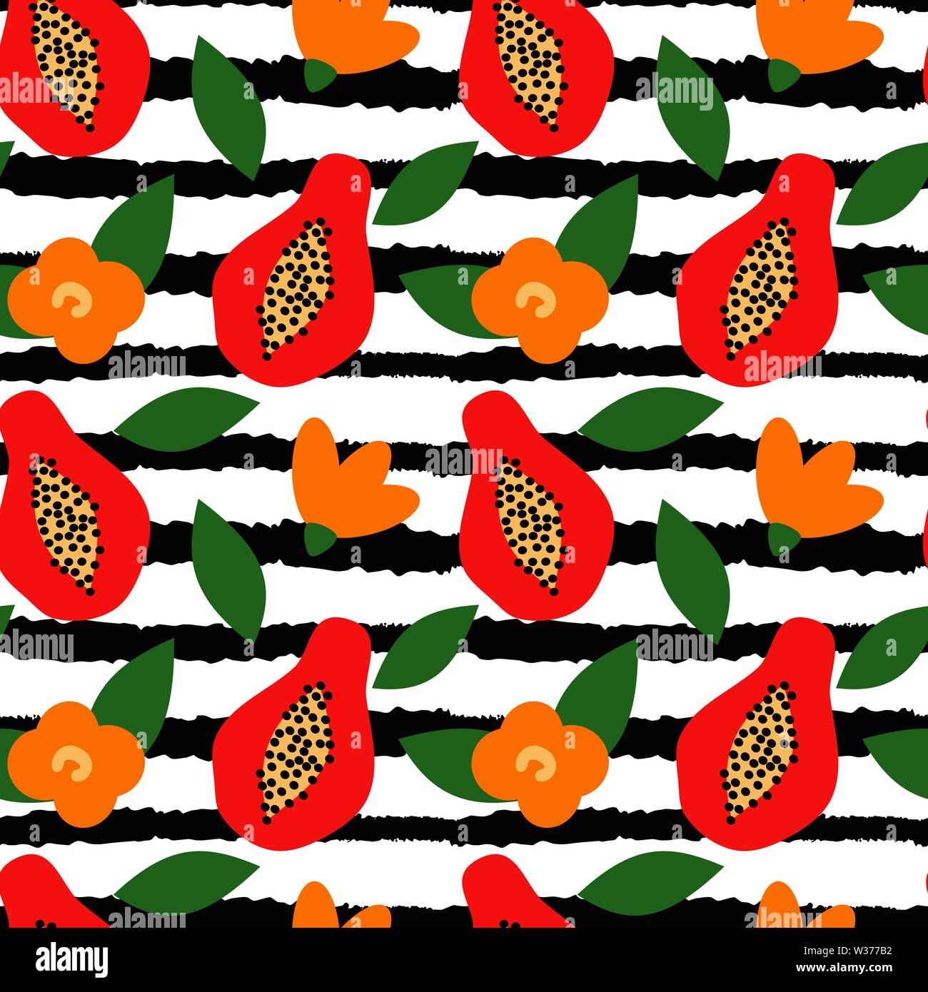 cute lovely modern summer seamless vector pattern illustration with ...
