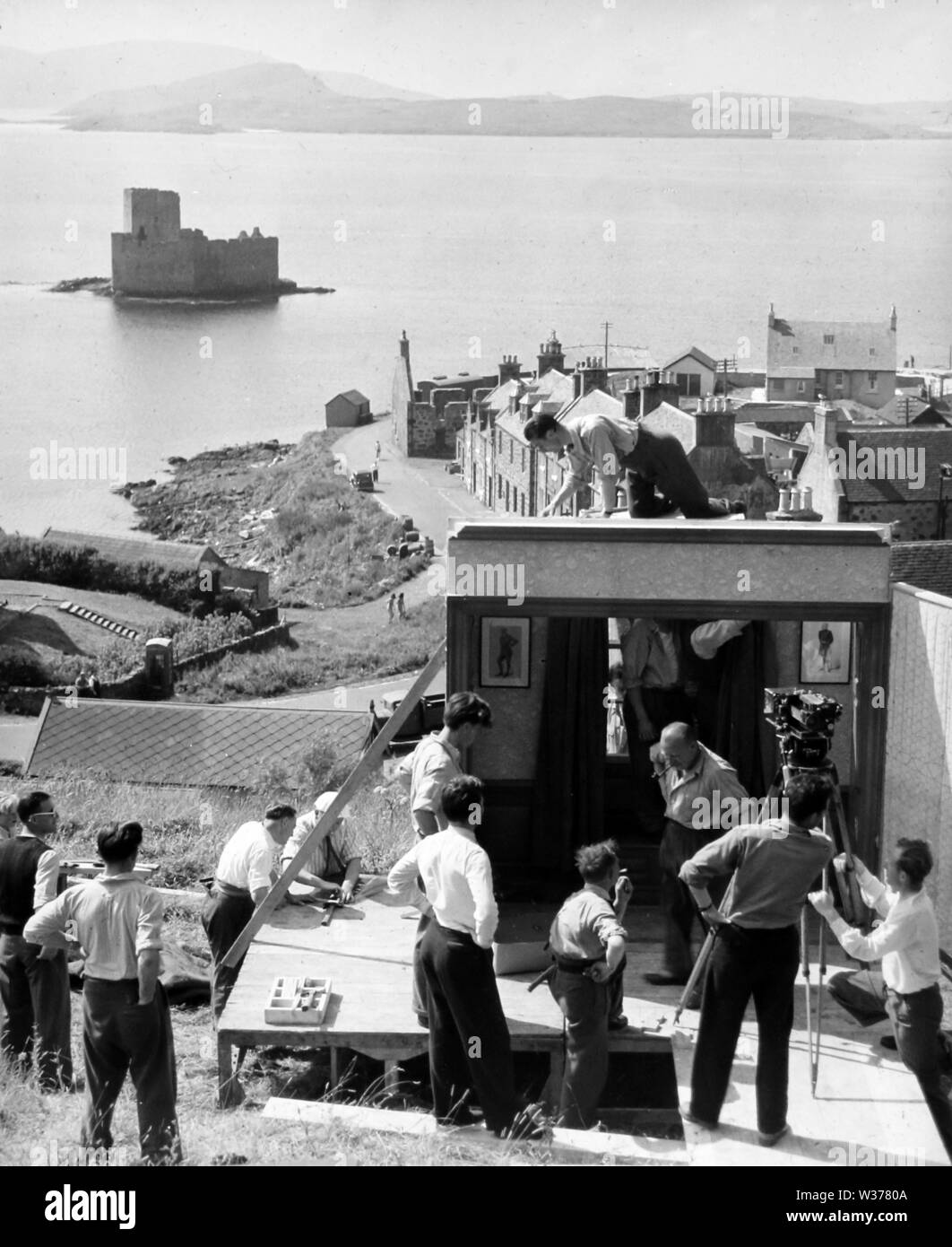 Filming 'Whiskey Galore' released in 1949 Stock Photo