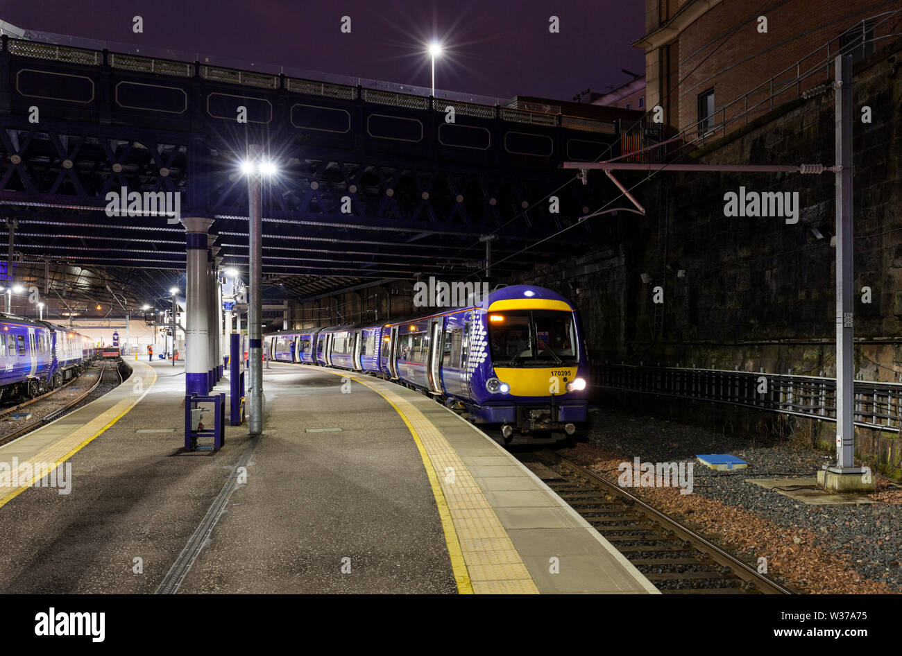 Abellio Scotrail class 170 Turbostar train at Glasgow Queen street with