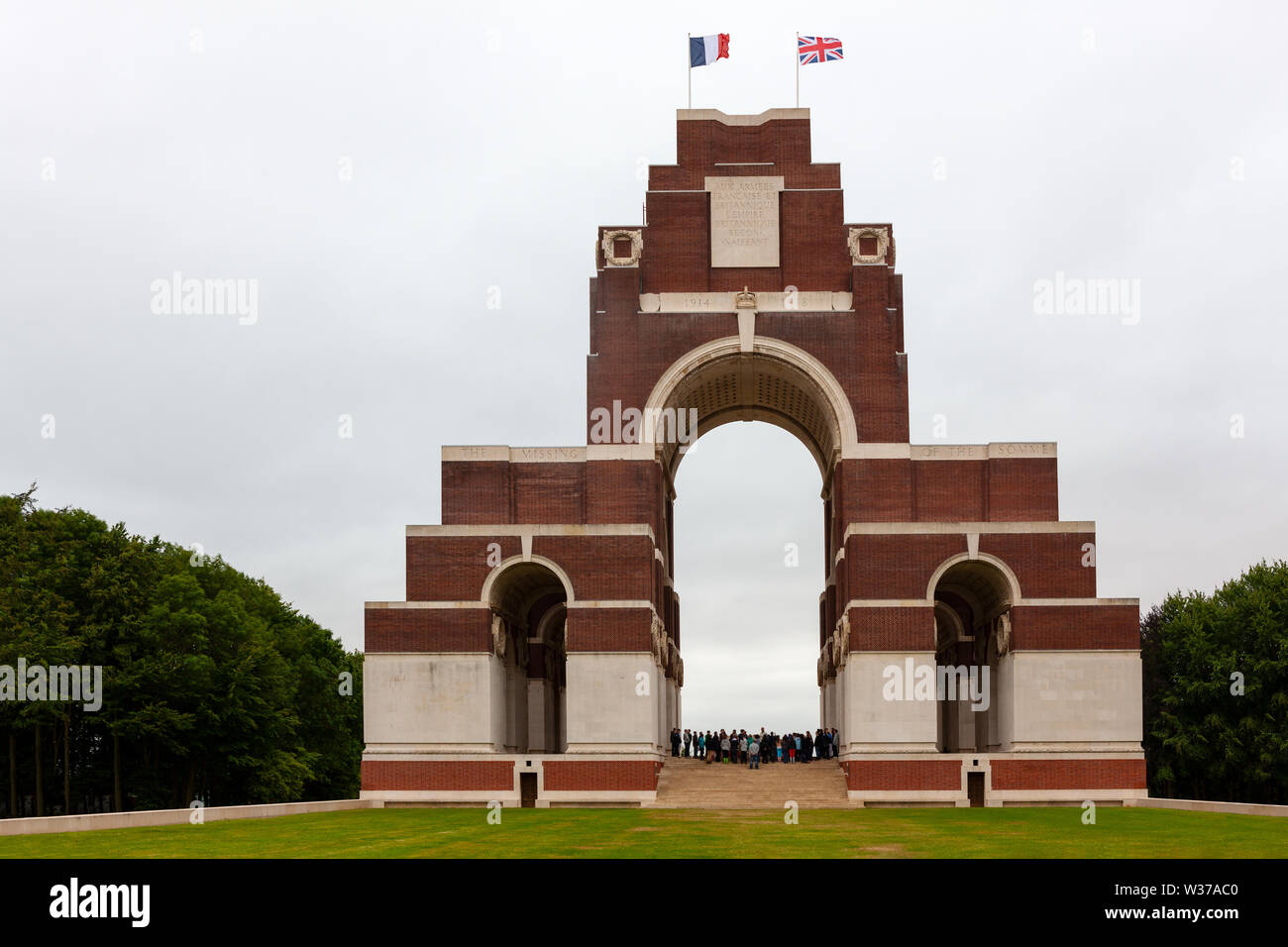 Thiepval Memorial to the missing of the Somme, France Stock Photo