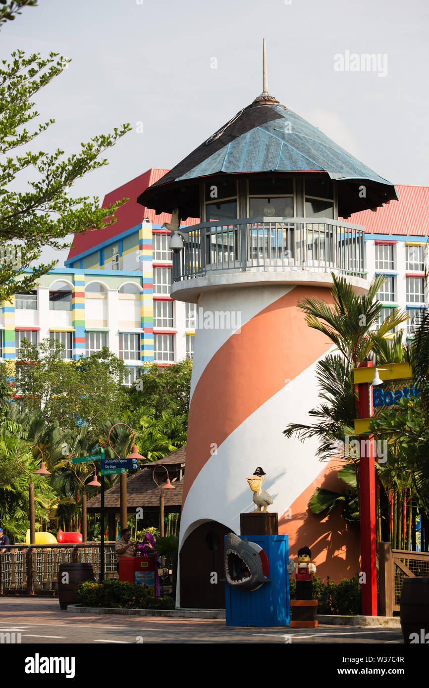Johor Bahru,Malaysia-18 NOV 2018:lighthouse in Malaysia legoland theme ...
