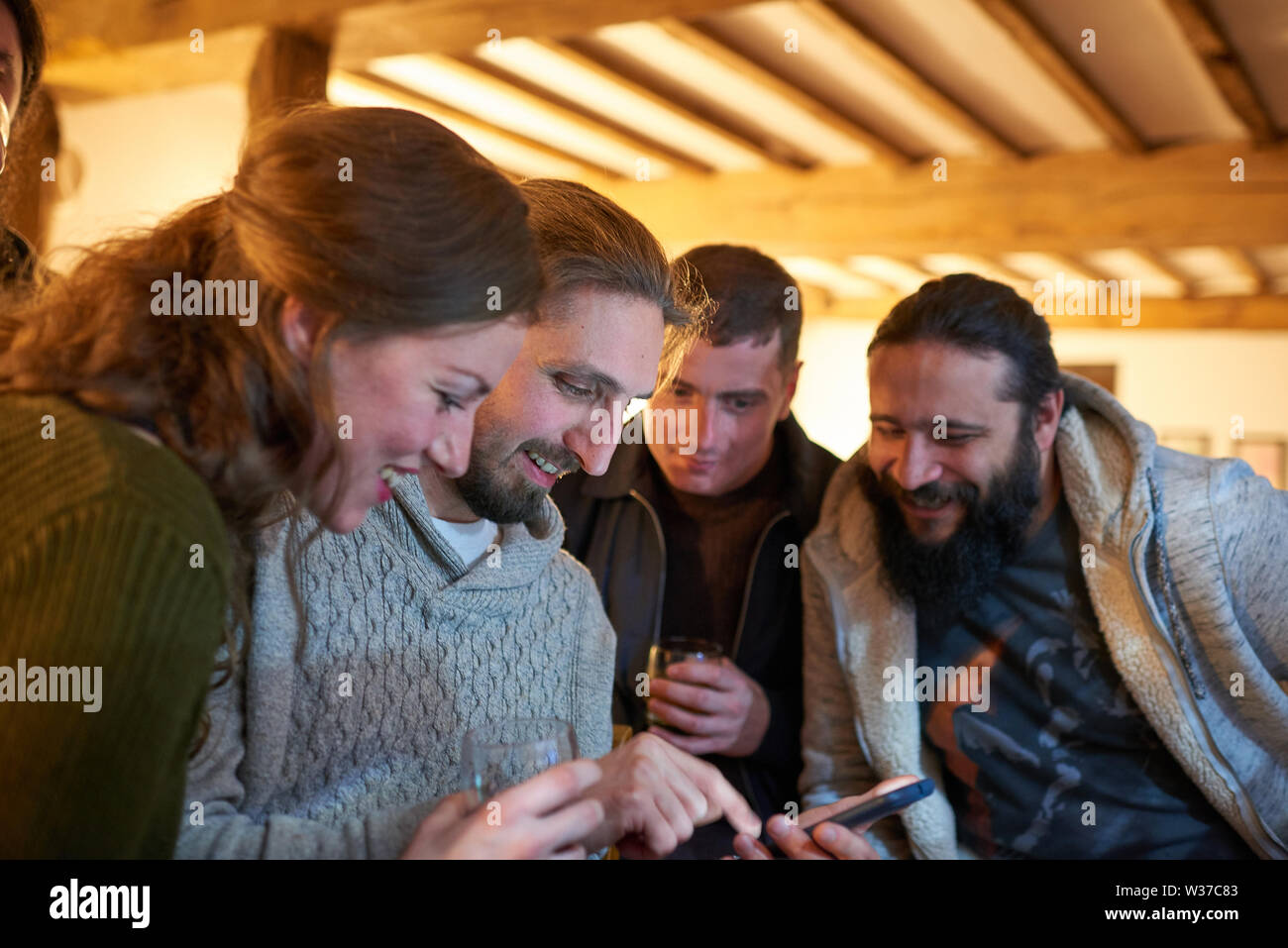Friends having a Drink Stock Photo