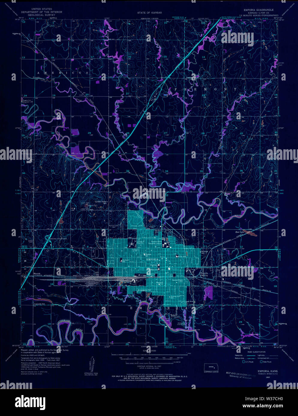 Emporia map hires stock photography and images Alamy