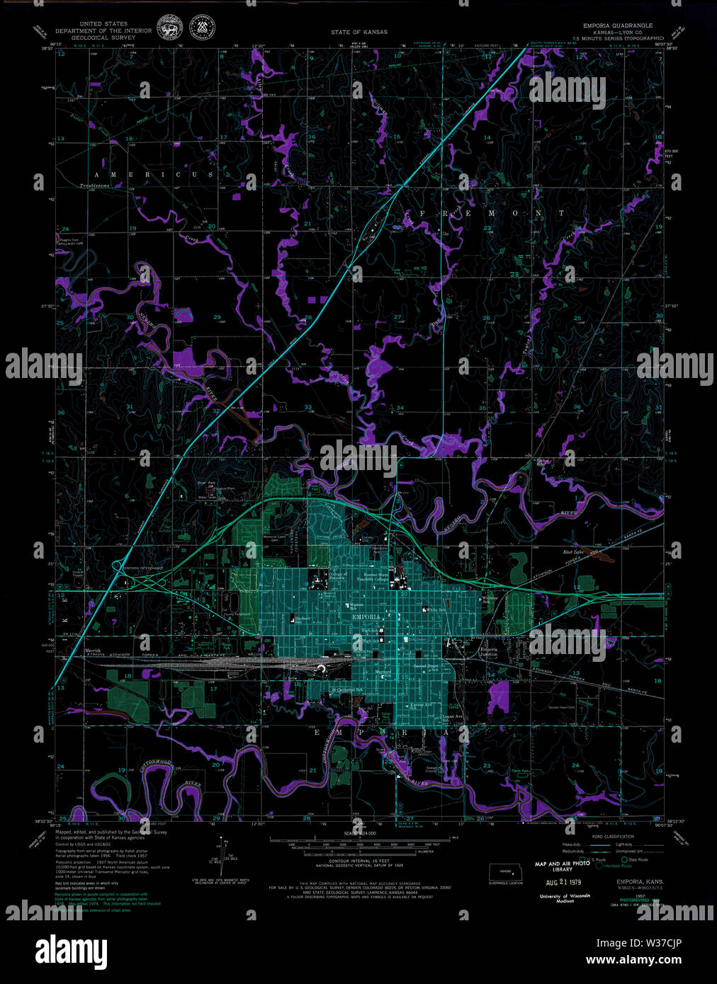 Emporia kansas map hires stock photography and images Alamy
