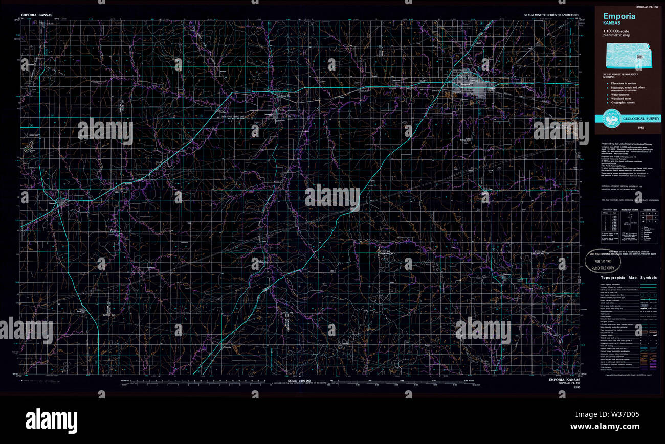 Emporia kansas map hires stock photography and images Alamy