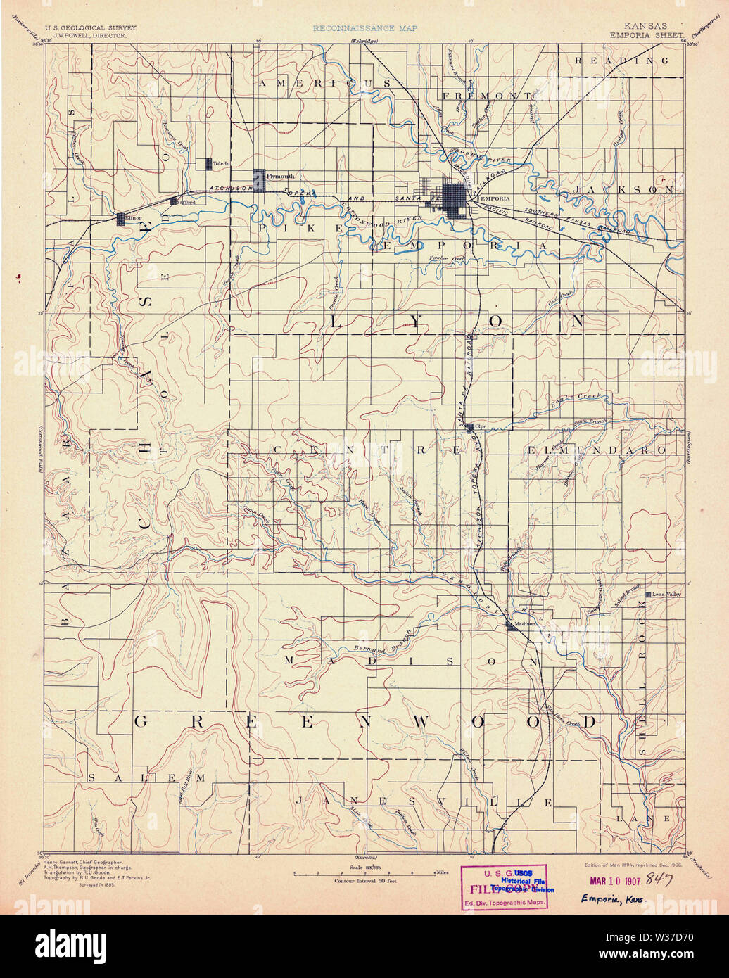 Emporia map hires stock photography and images Alamy