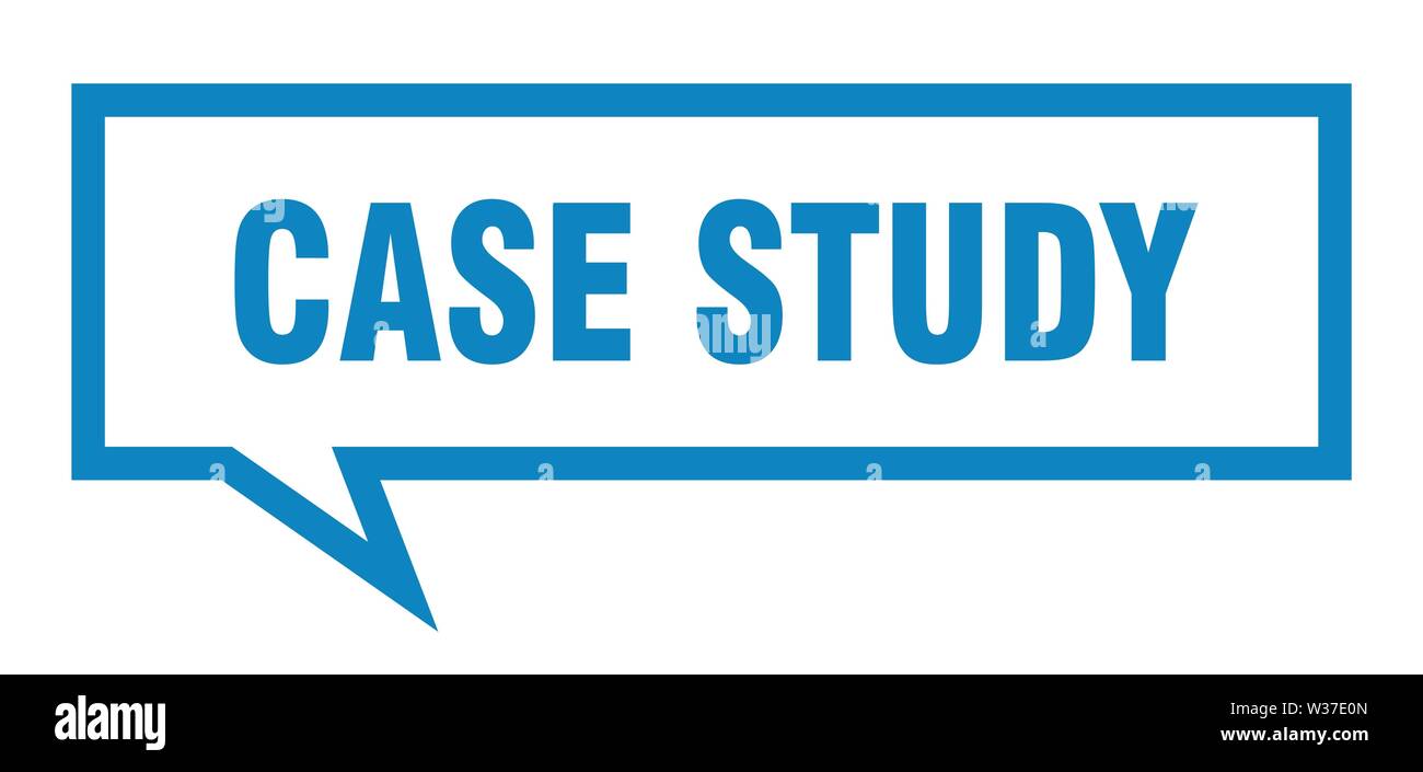 case study sign. case study square speech bubble. case study Stock Vector
