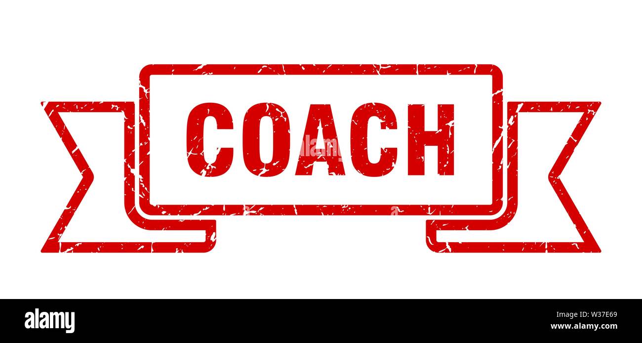 coach grunge ribbon. coach sign. coach banner Stock Vector Image & Art