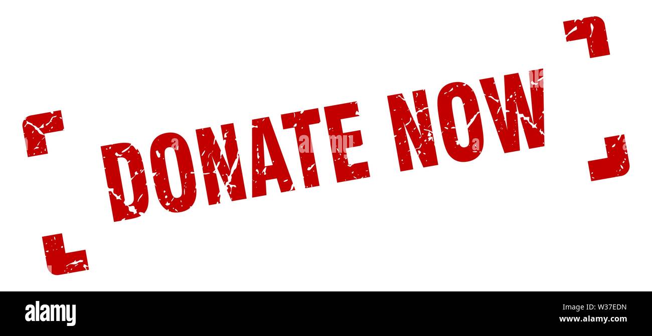donate now stamp. donate now square grunge sign. donate now Stock