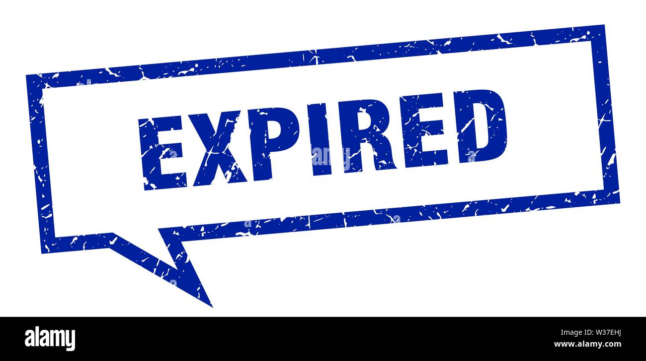 expired sign. expired square speech bubble. expired Stock Vector Image
