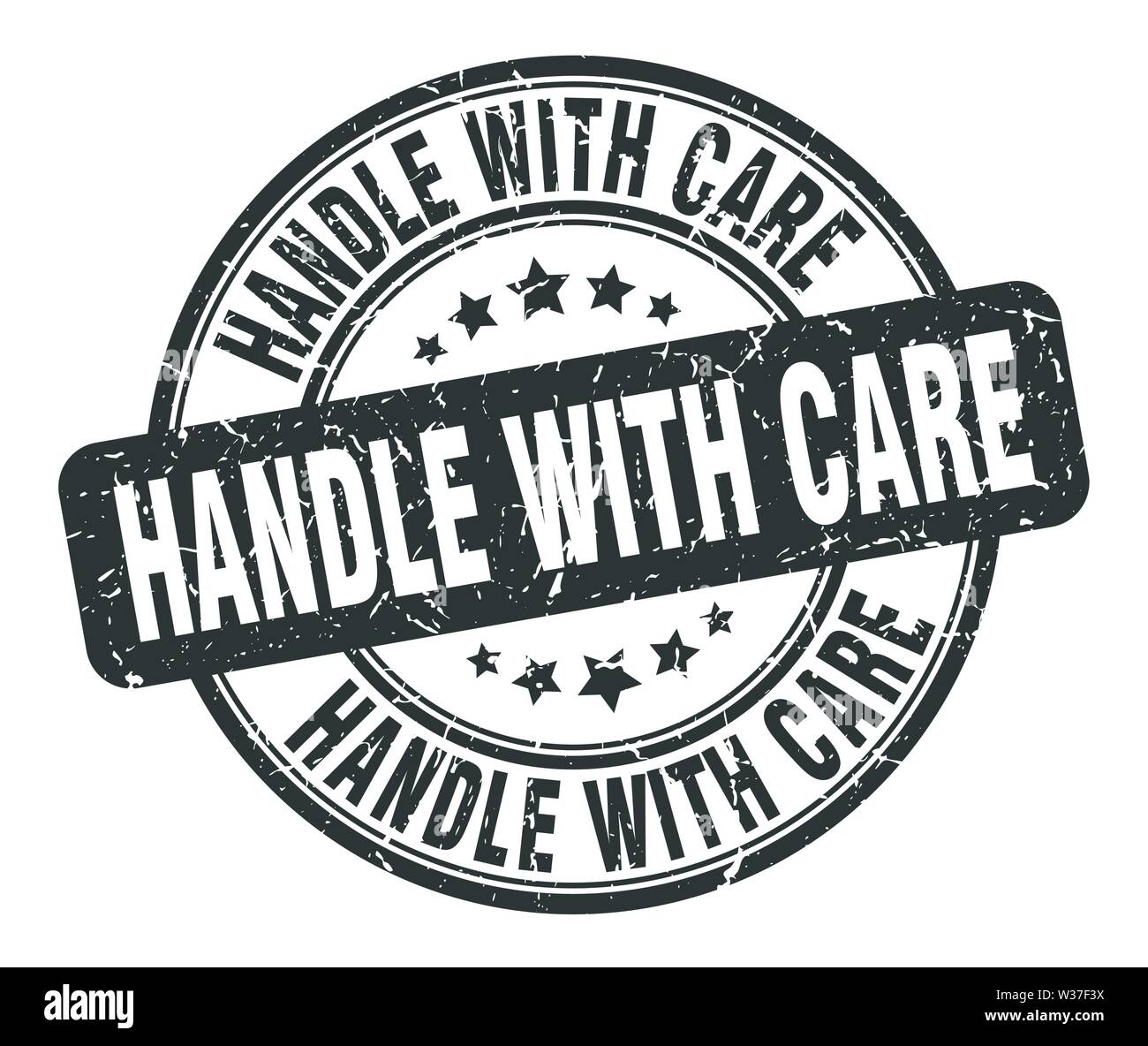handle with care stamp. handle with care round grunge sign. handle with care Stock Vector Image