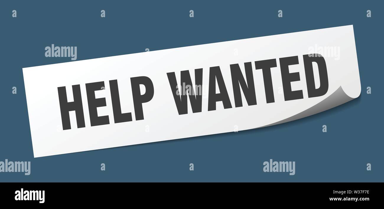 help wanted sticker. help wanted square isolated sign. help wanted Stock Vector