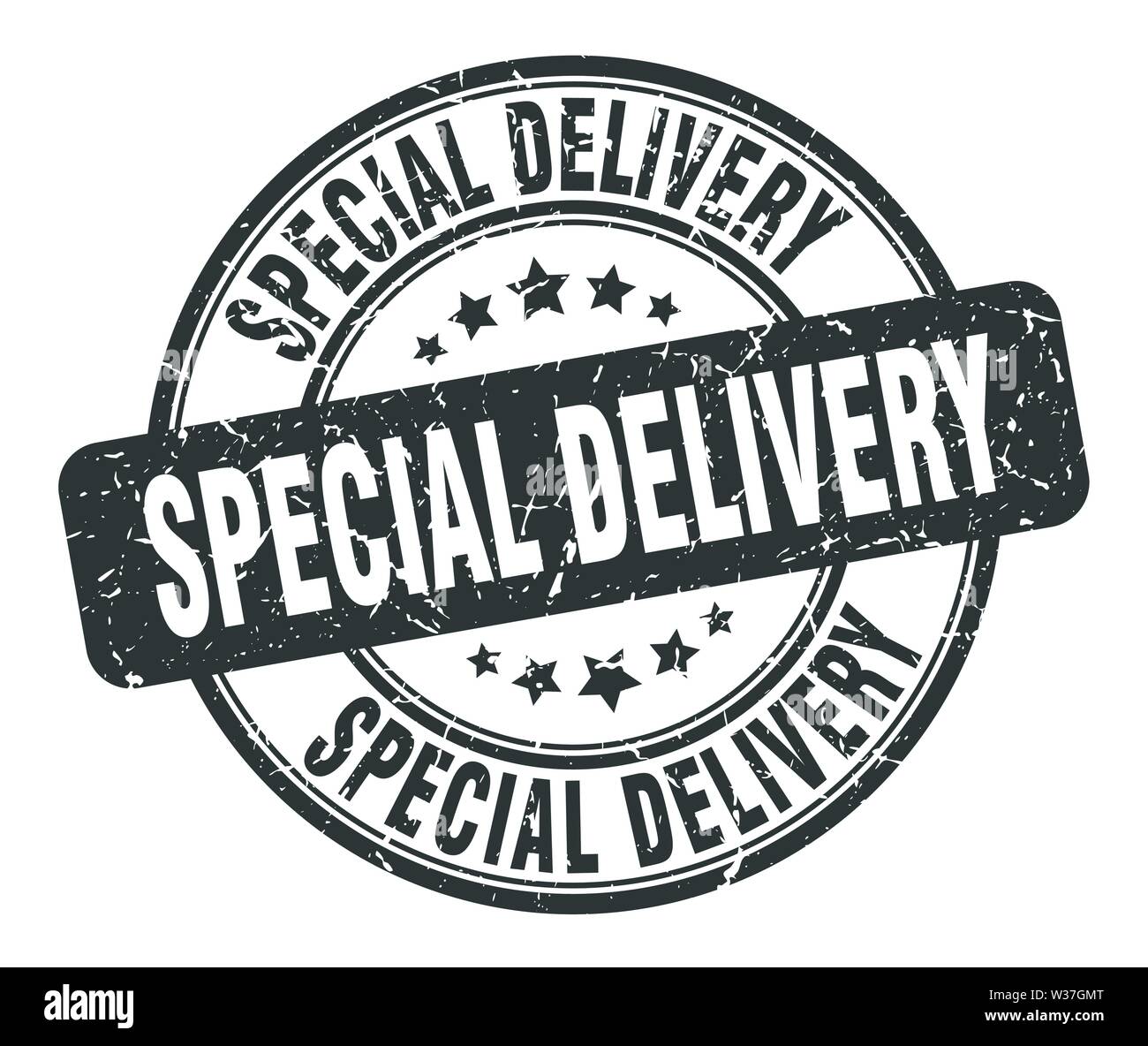 special delivery stamp. special delivery round grunge sign. special