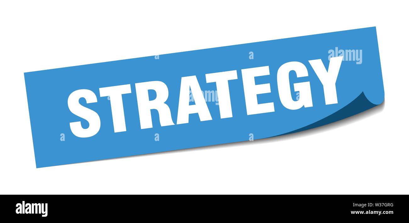 strategy sticker. strategy square isolated sign. strategy Stock Vector ...