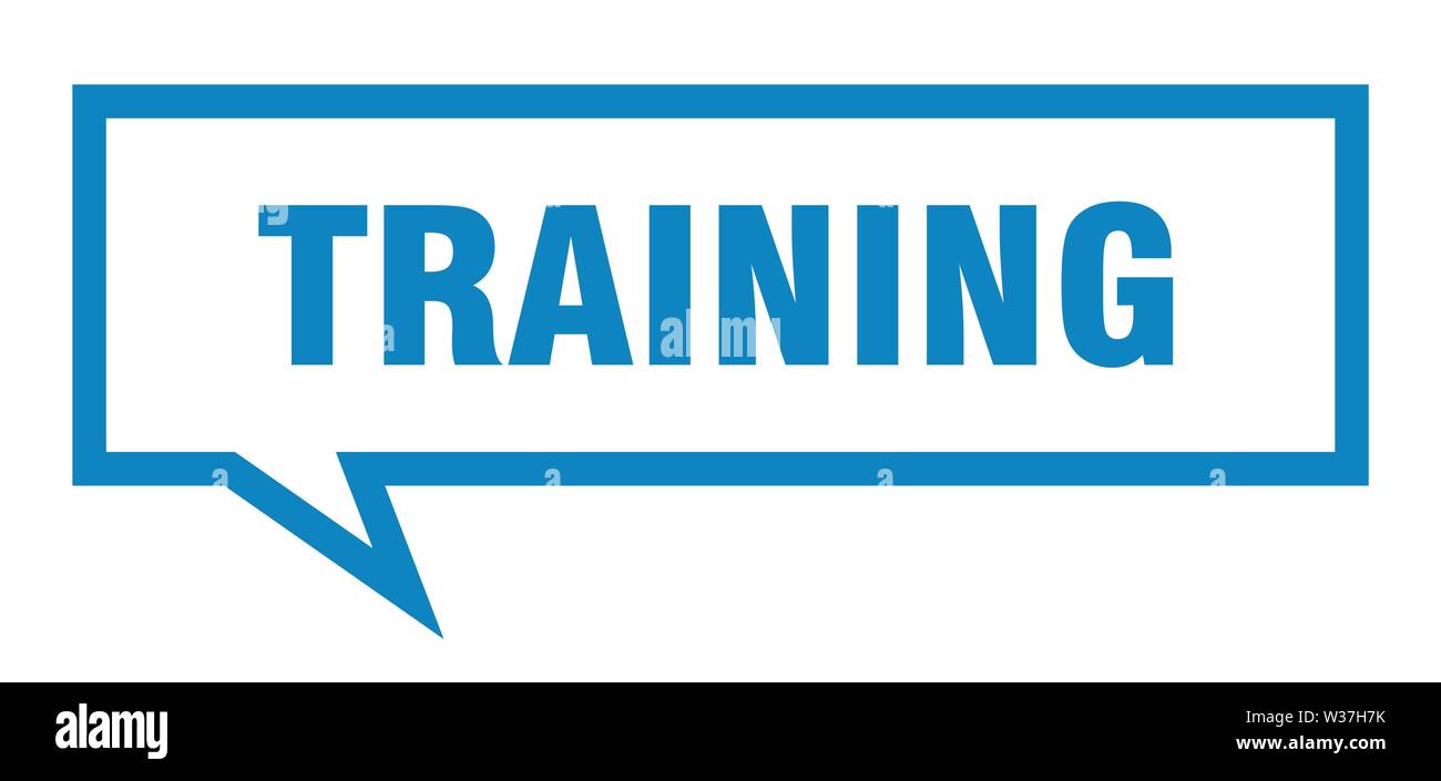training sign. training square speech bubble. training Stock Vector