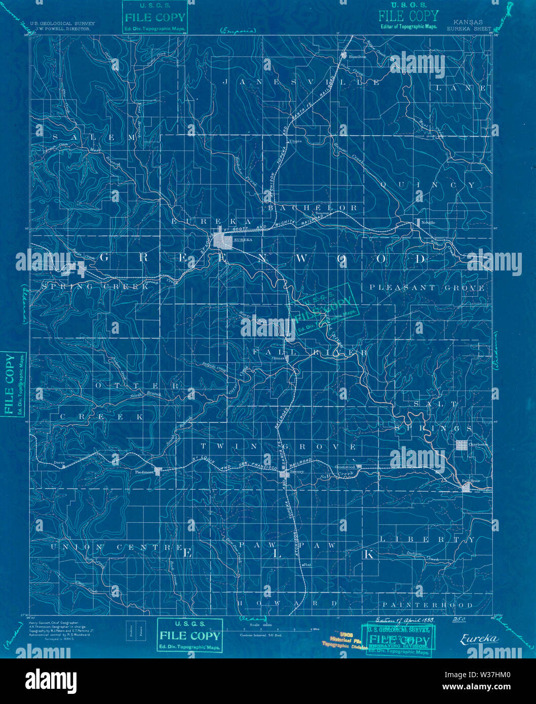 Eureka kansas map hires stock photography and images Alamy