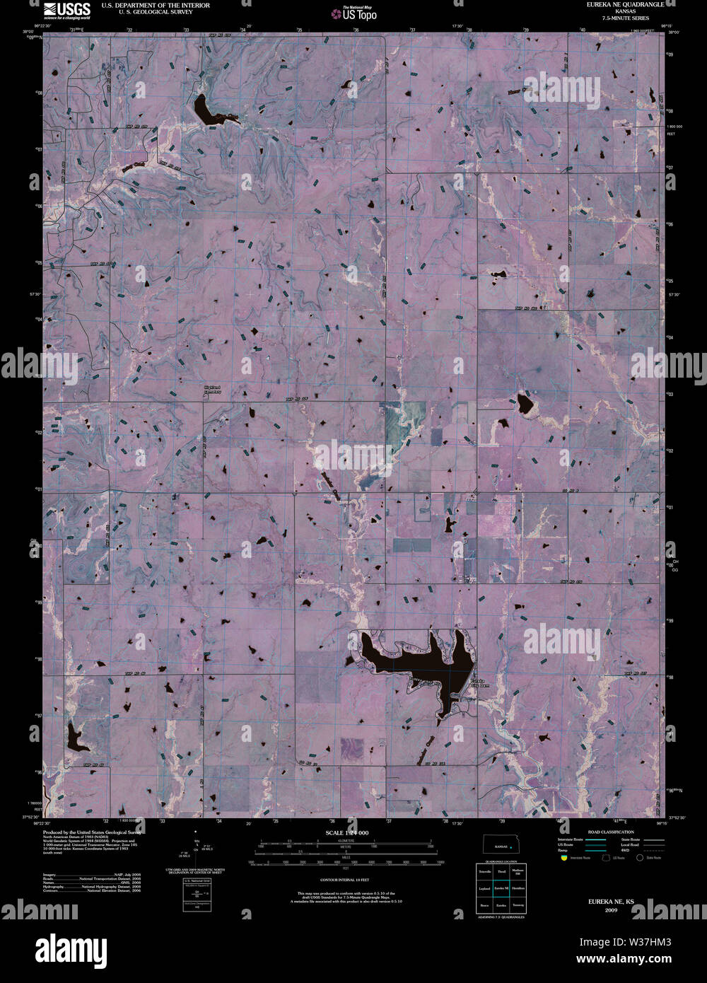 Eureka kansas map hires stock photography and images Alamy