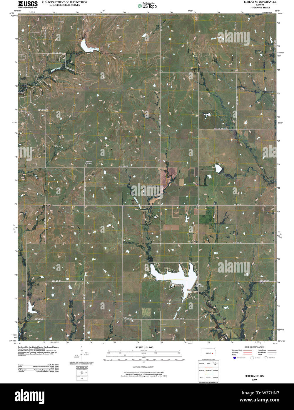 Map of eureka kansas Cut Out Stock Images & Pictures Alamy