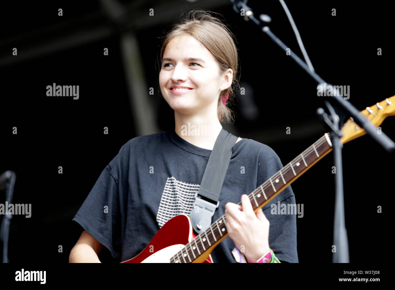 Clottie Cream of Goat Girl performs on stage as Barclaycard present British Summer Time Hyde Park on Saturday 13th July 2019 in London, England. Stock Photo
