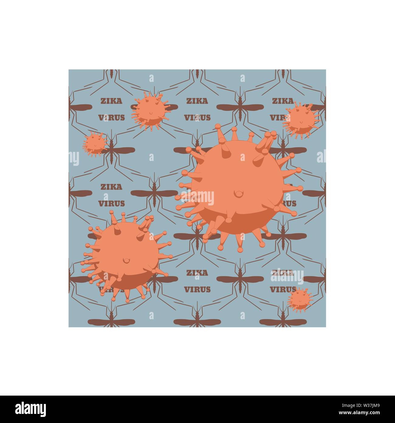 Medical industry, biotechnology and biochemistry. Scientific medical designs. Mosquito silhouette icons. Insect transmitted diseases relative backdrop Stock Vector