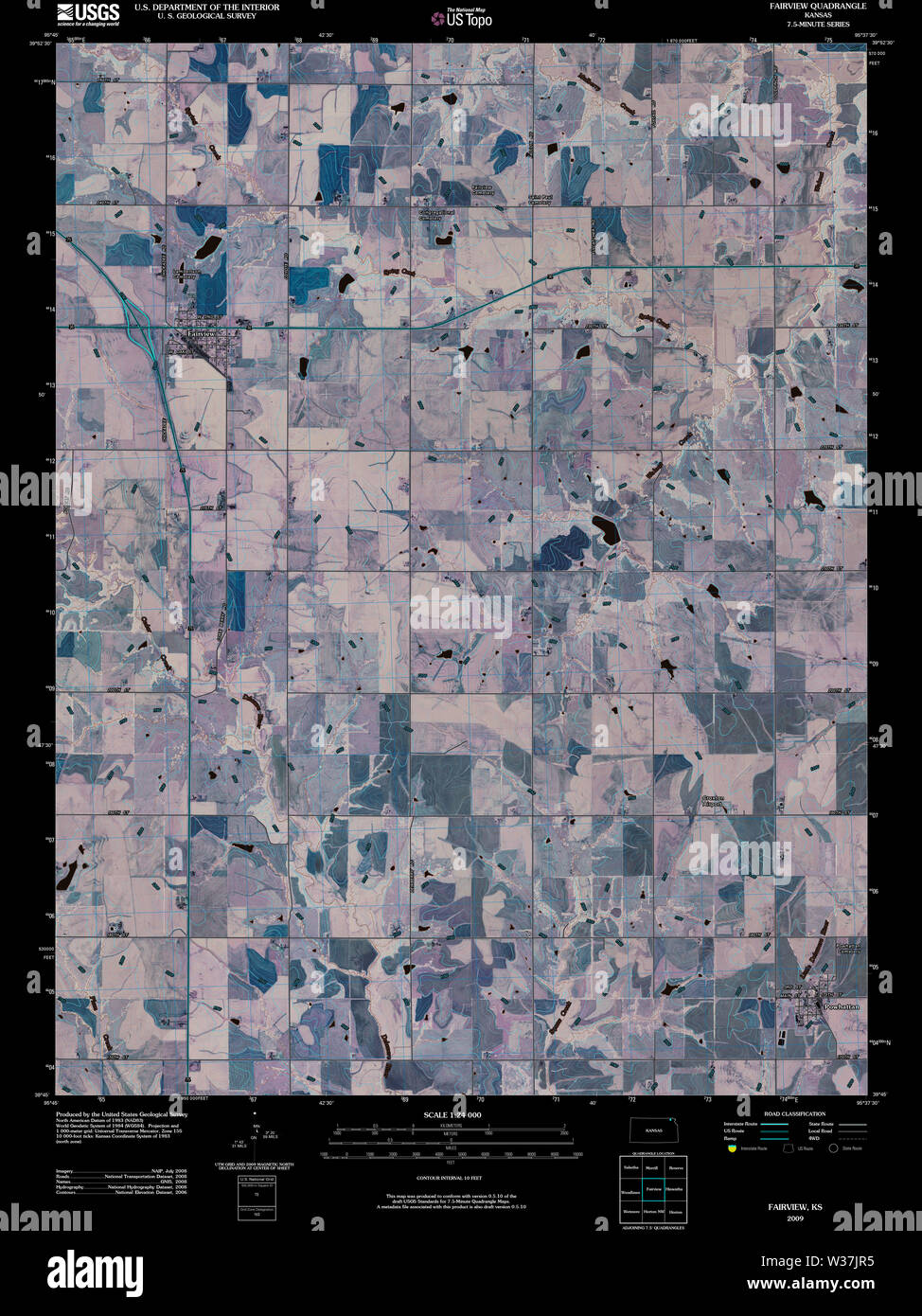 Map of fairview kansas hi-res stock photography and images - Alamy