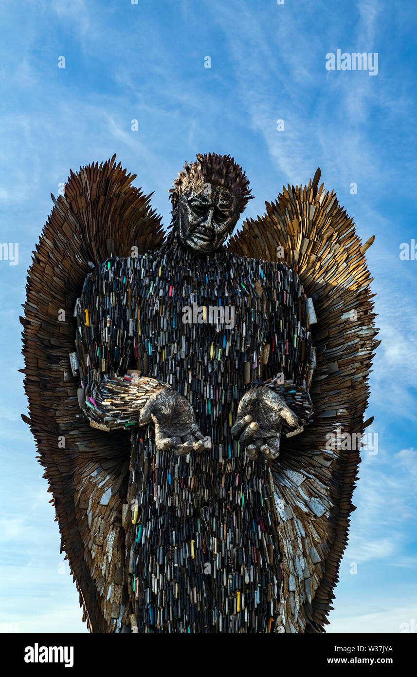 Knife Angel at the British Ironwork Centre Stock Photo