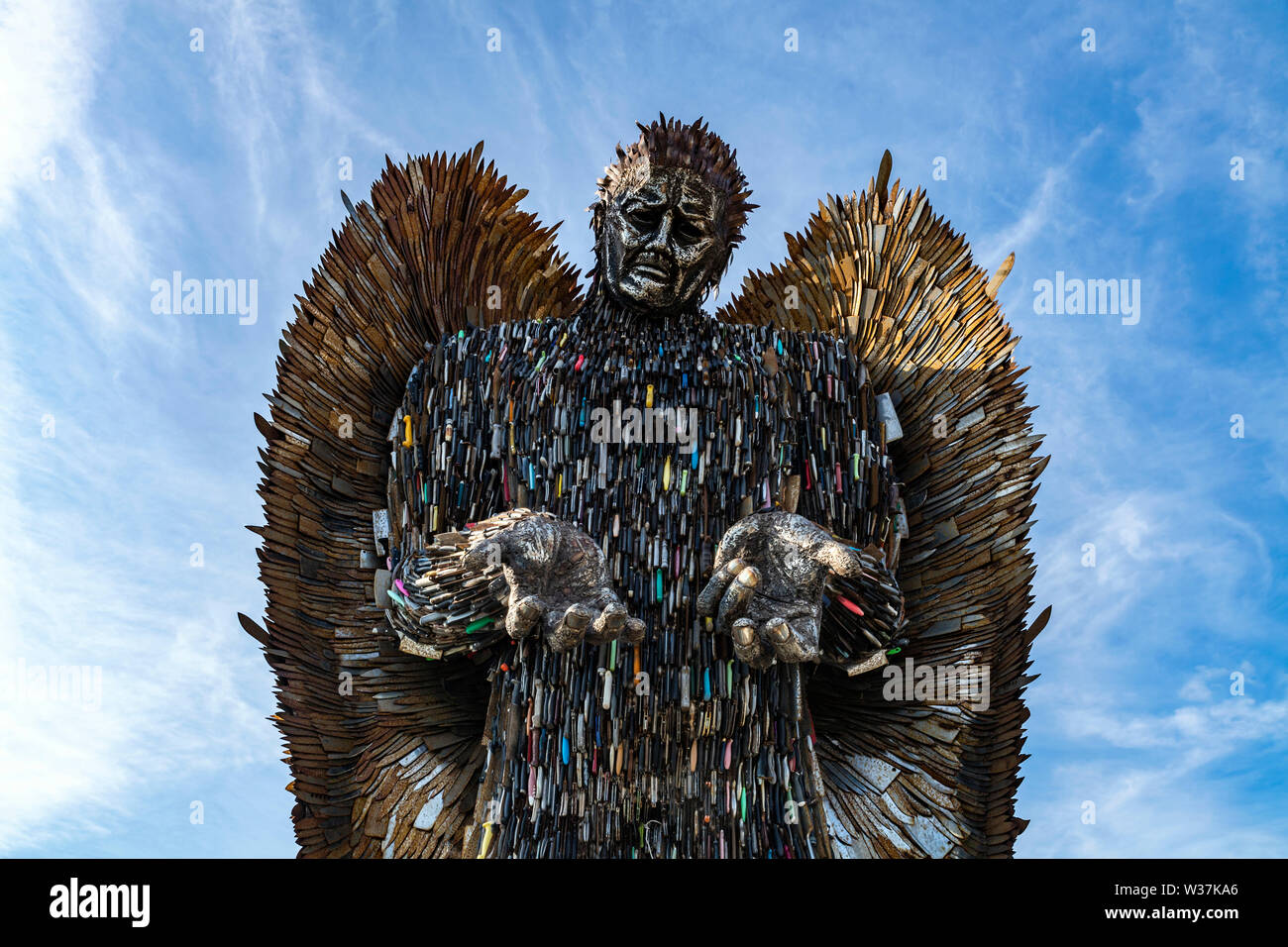Knife Angel at the British Ironwork Centre Stock Photo