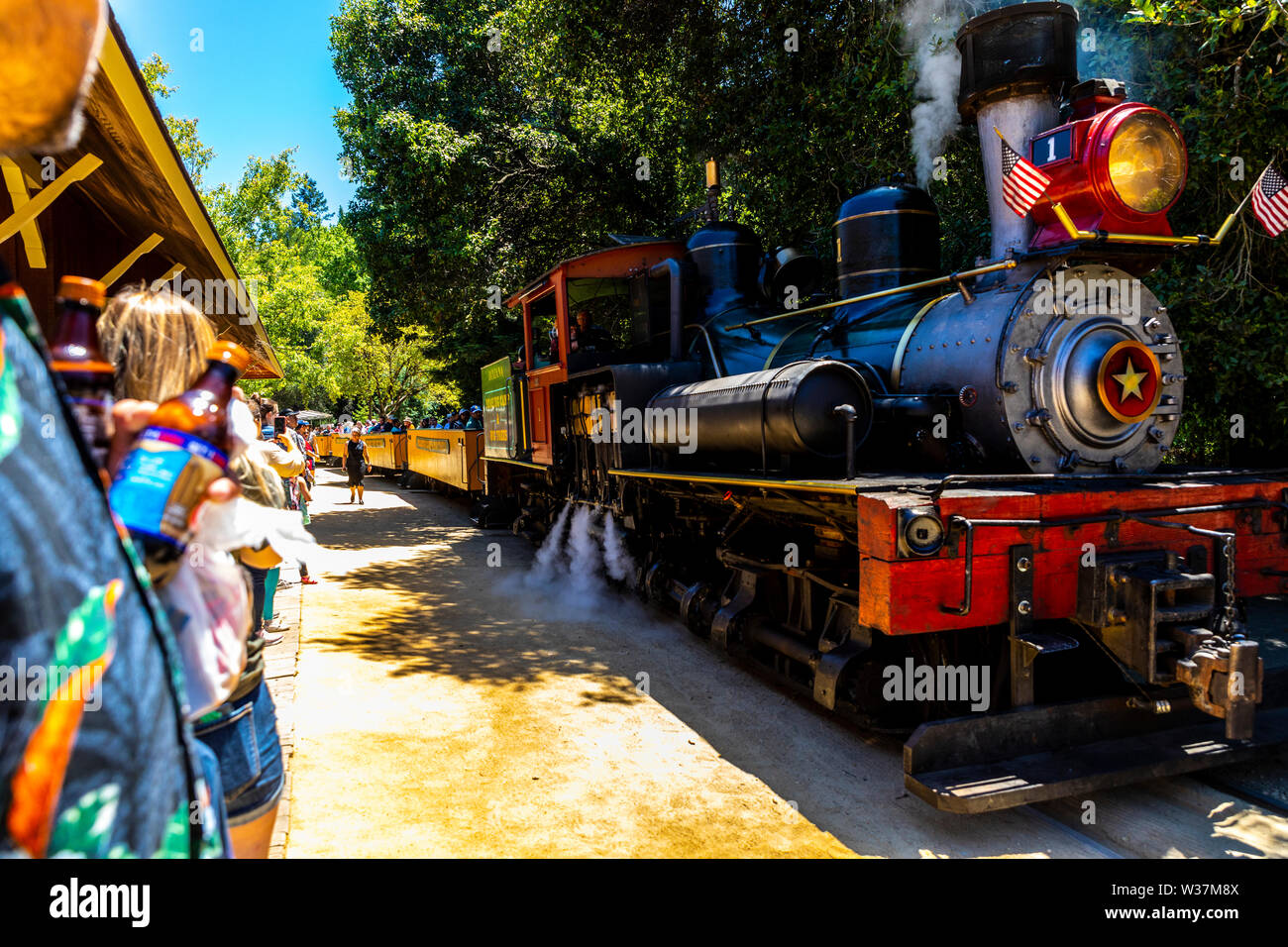 Roaring Camp and Big Trees Railroad in Felton California USA Stock Photo Alamy