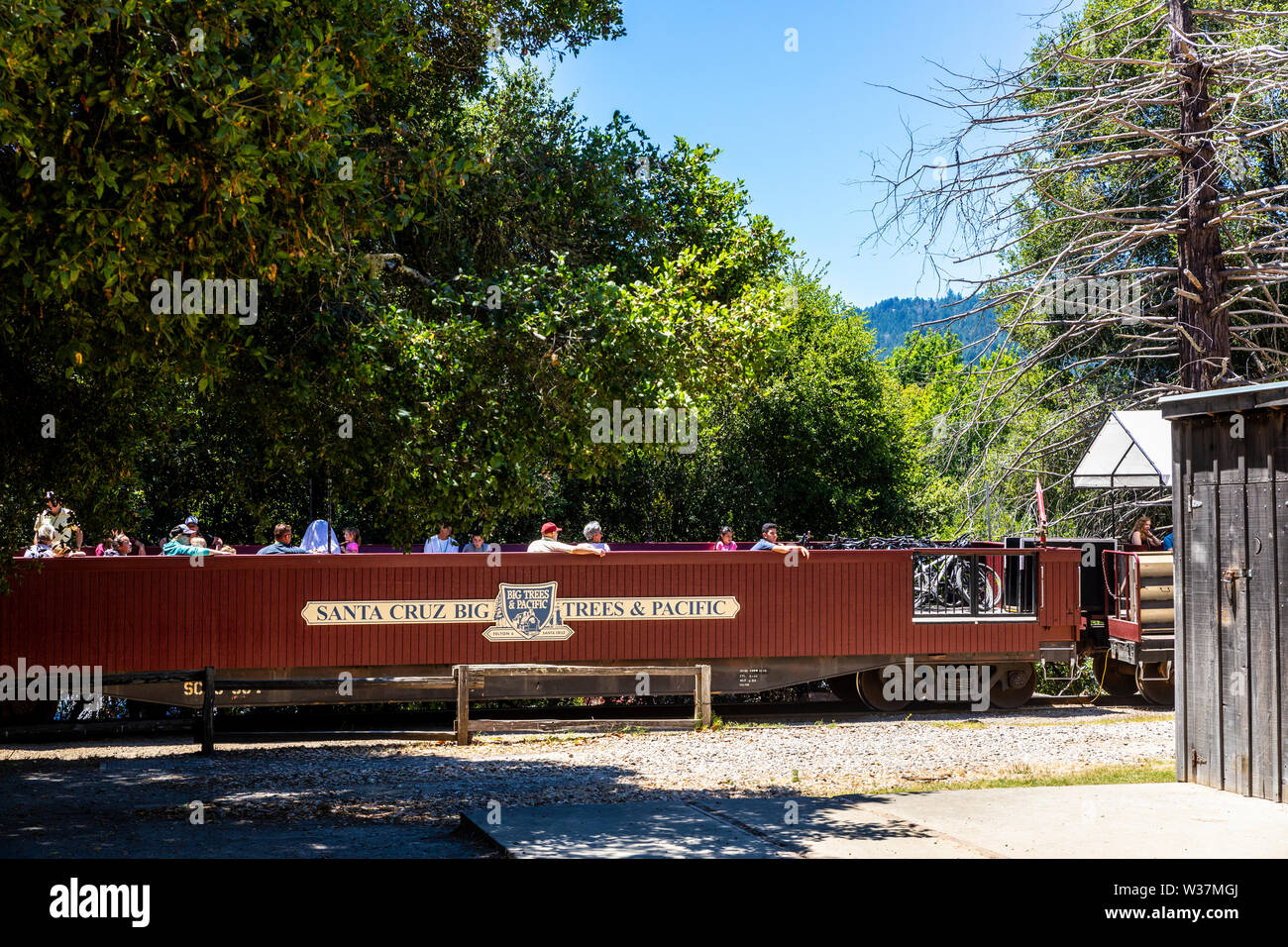 Roaring Camp and Big Trees Railroad in Felton California USA Stock