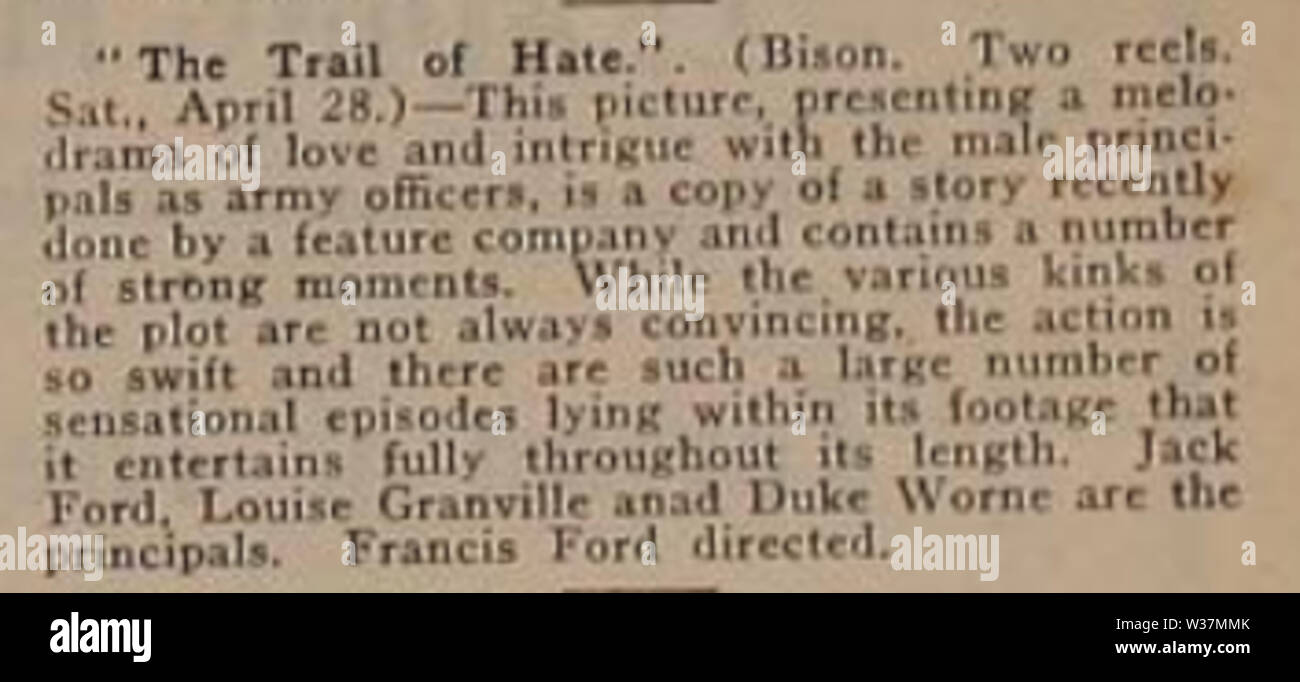 The Trail of Hate review Stock Photo Alamy