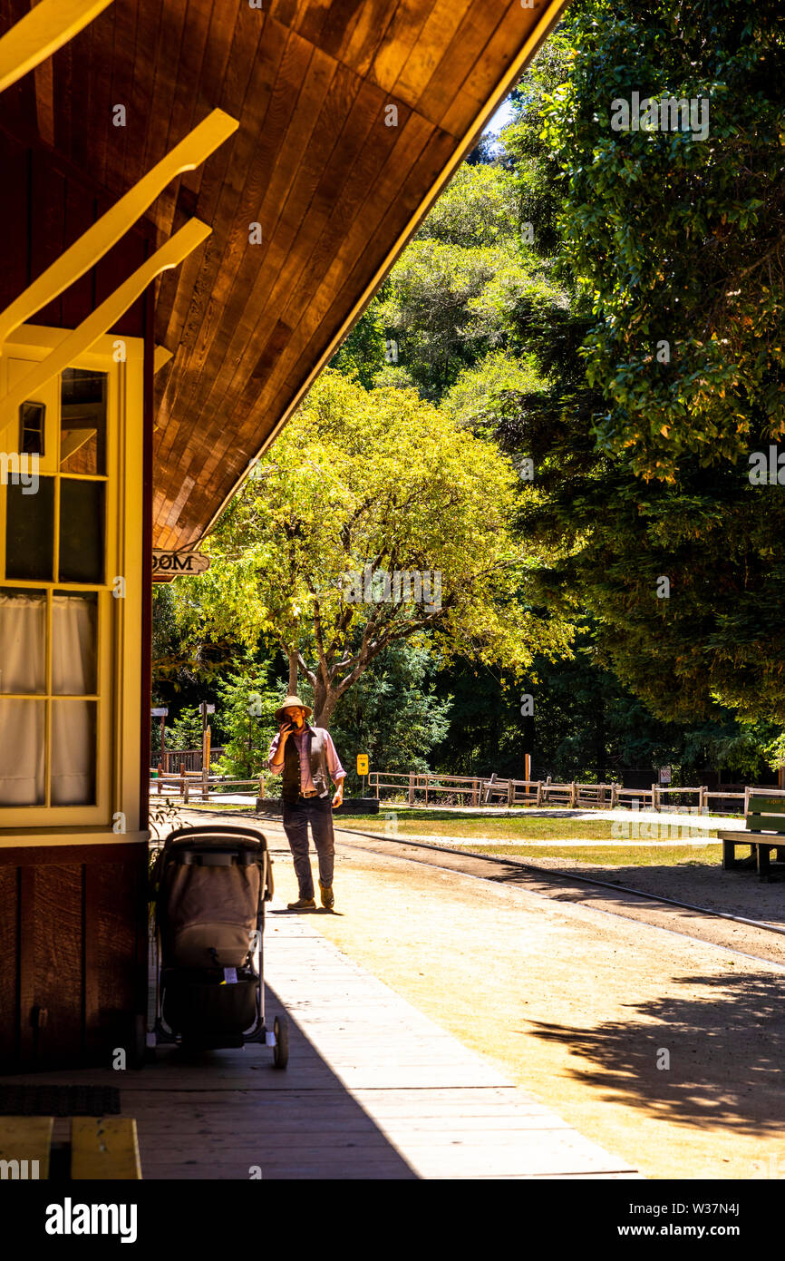 Roaring Camp and Big Trees Railroad in Felton California USA Stock Photo Alamy