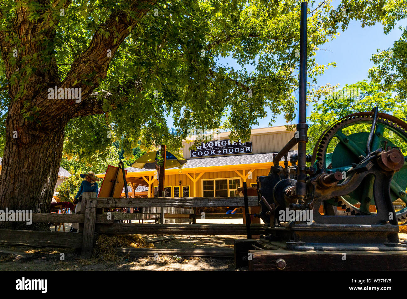 Roaring Camp and Big Trees Railroad in Felton California USA Stock