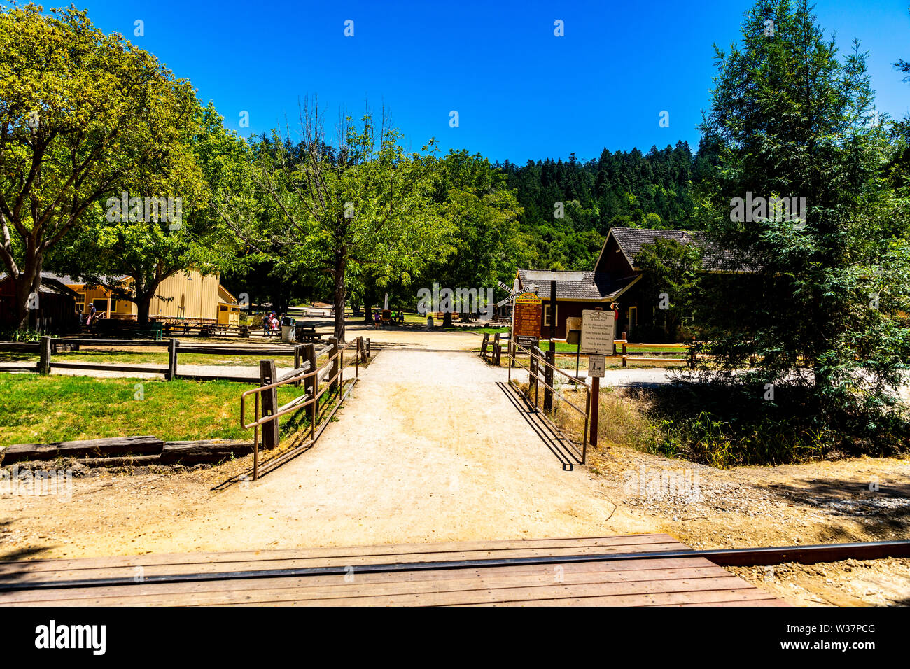 Roaring Camp and Big Trees Railroad in Felton California USA Stock ...