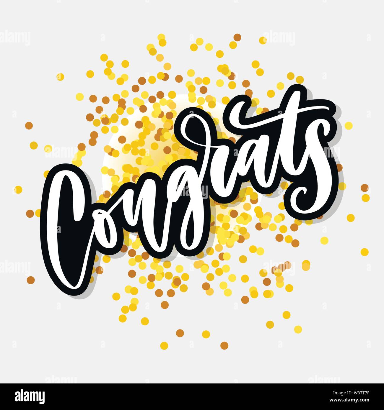 Congrats Hand Written Lettering For Congratulations Card Greeting Card Invitation And Print Isolated On Background Vector Illustration Stock Vector Image Art Alamy