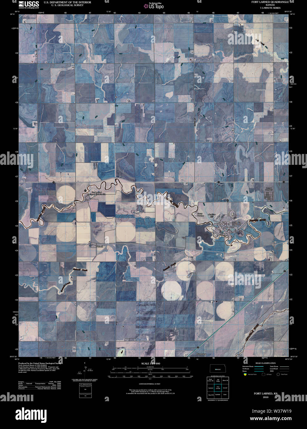 Larned Kansas Map High Resolution Stock Photography and Images Alamy