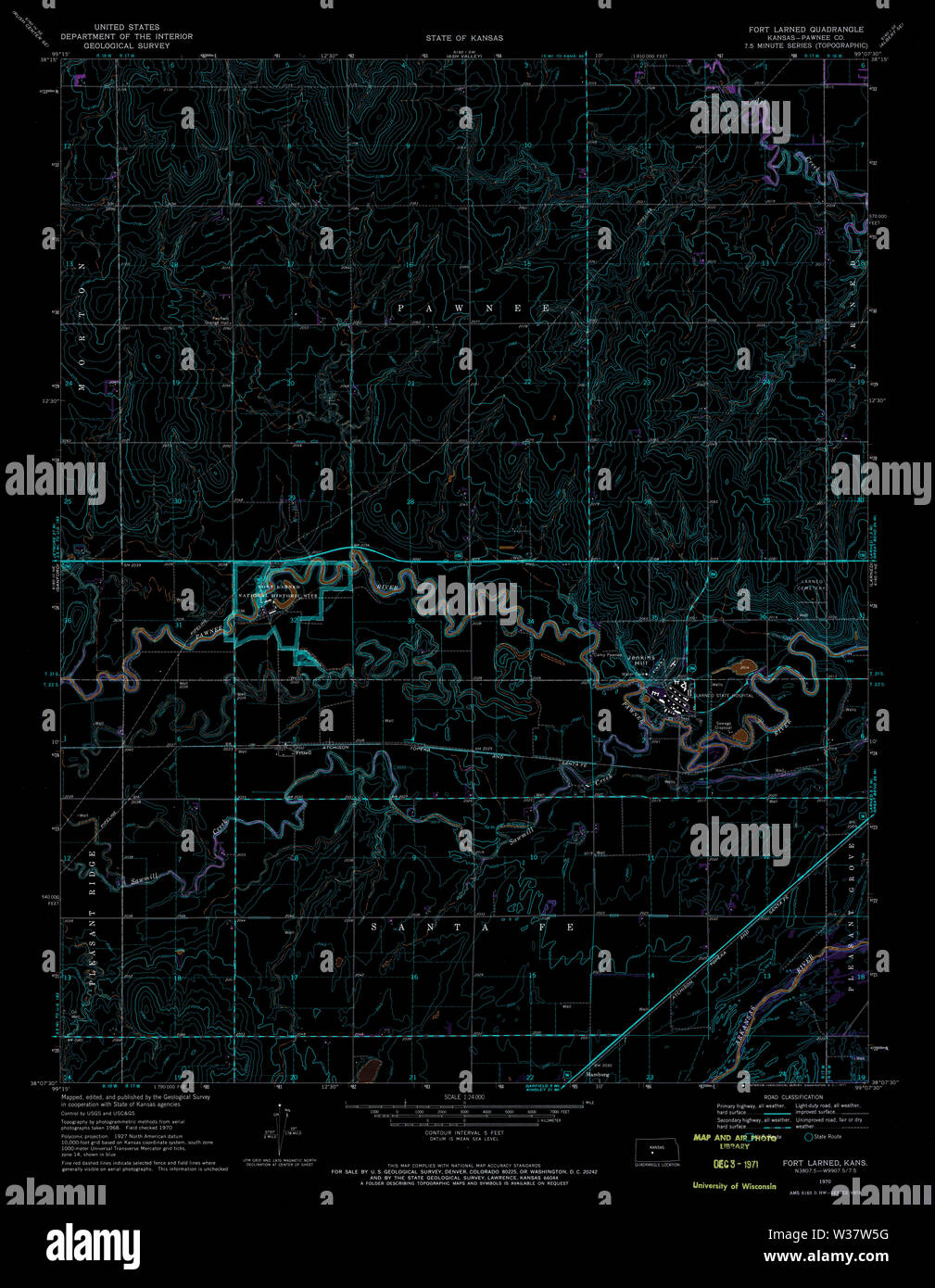 Larned kansas map hires stock photography and images Alamy