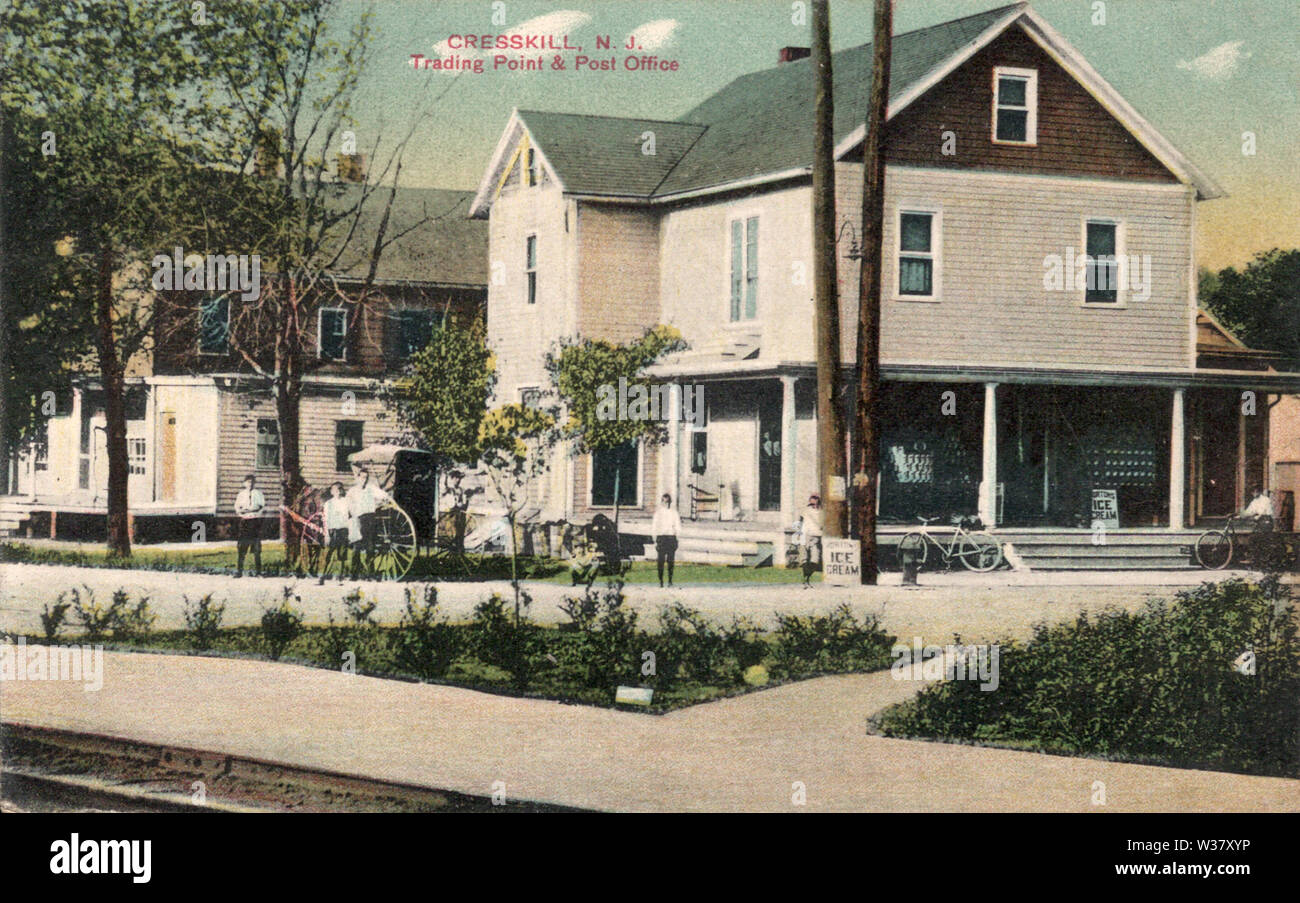 Trading point and post office, Cresskill, New Jersey, circa 1913 Stock